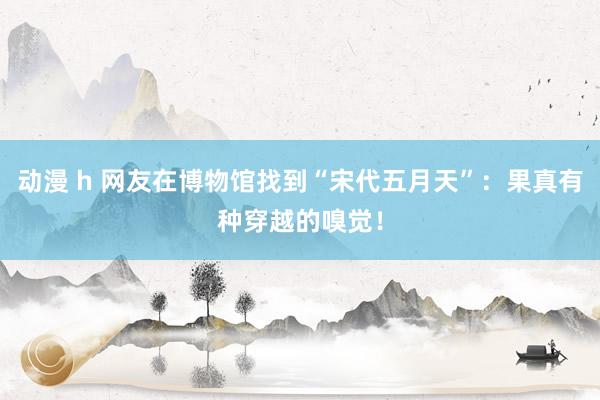 动漫 h 网友在博物馆找到“宋代五月天”：果真有种穿越的嗅觉！