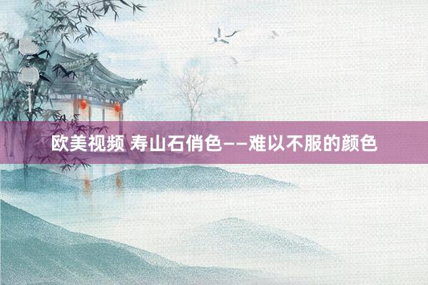 欧美视频 寿山石俏色——难以不服的颜色