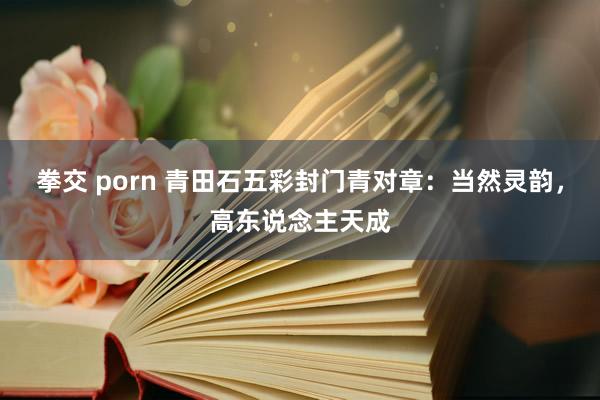 拳交 porn 青田石五彩封门青对章：当然灵韵，高东说念主天
