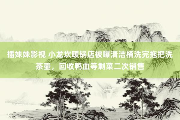 插妹妹影视 小龙坎暖锅店被曝清洁桶洗完拖把洗茶壶，回收鸭血等