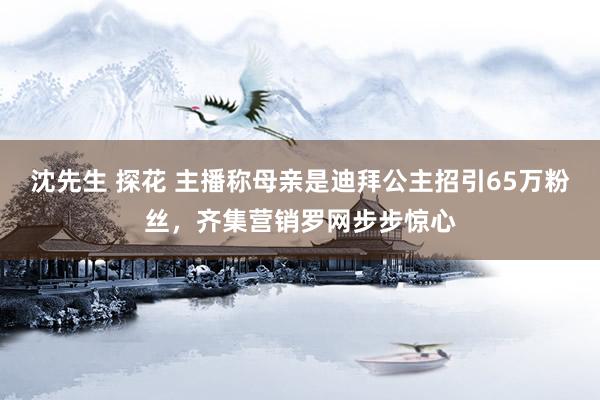 沈先生 探花 主播称母亲是迪拜公主招引65万粉丝，齐集营销罗网步步惊心